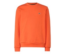 Lacoste Organic Brushed Cotton Mens Active Sweaters Size XL, Color: Orange