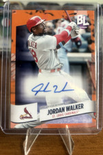 Topps 2024 Big League Jordan Walker #198 Electric Orange Autograph Cardinals