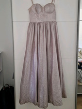 Langes Abendkleid aus Glitzerstoff in Rosé, ...