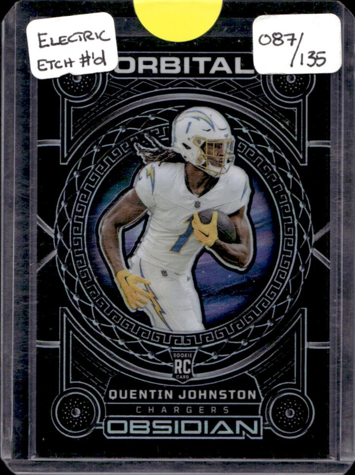 2023 Obsidian Quentin Johnston Orbital RC Rookie #87/135 Chargers