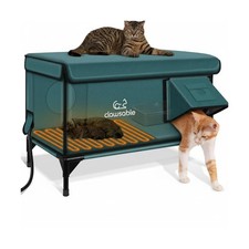 Indestructible X-Large Heated Cat House for Outside Winter, 100 Waterproof, ...