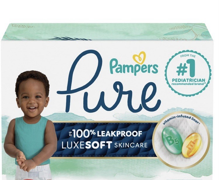 Pampers Pure Protection Hypoallergenic Diapers, Size 4, 22-37lb 27ct New (other)