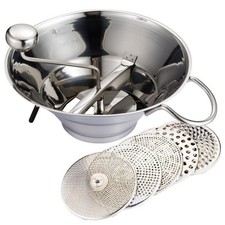 Food Mill with 5 Discs Manual Tomato Strainer Rotary for Parents