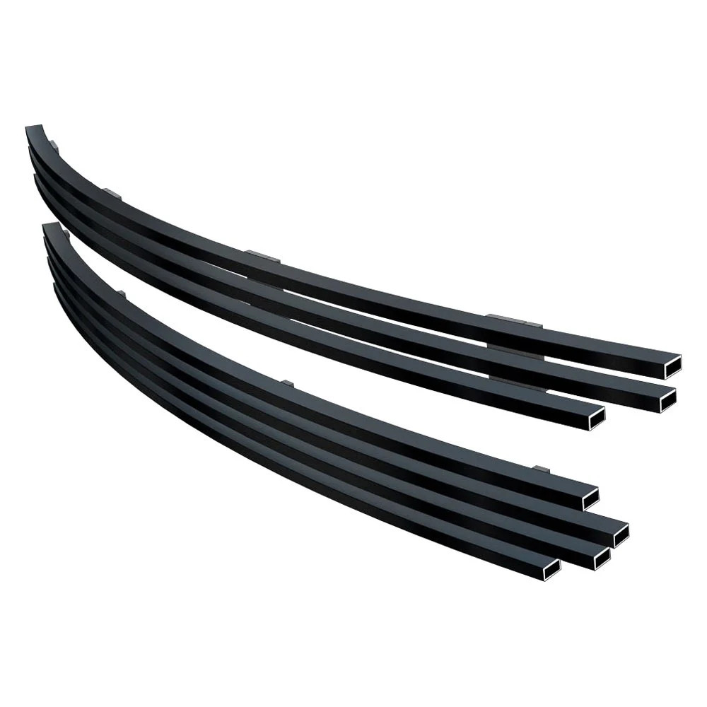 For Nissan Frontier 01-04 APG 2-Pc Black Horizontal Billet Main Grille