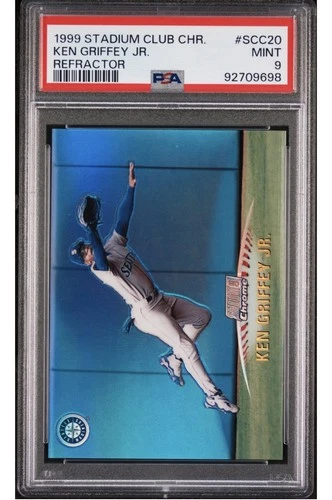 1999 Topps Stadium Club Chrome Ken Griffey Jr #SCC20🔥Refractor🔥PSA 9