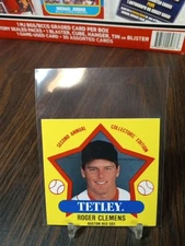 1989 Tetley Tea Discs Roger Clemens #8 Square Proof Rare