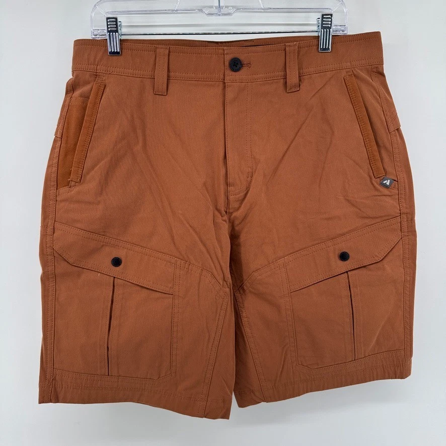 Eddie Bauer First Ascent Guide Pro Shorts Mens 34 Rust Red Hiking Cargo 11151584