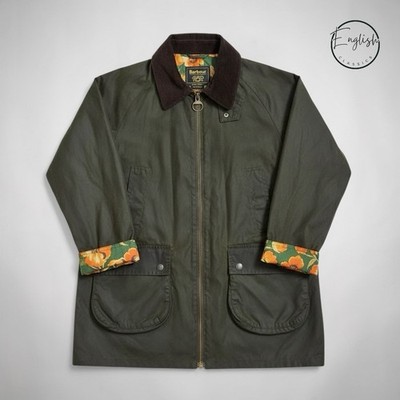 Barbour X House Of Hackney Lea Bridge Wachsjacke Damen UK 12 oliv 