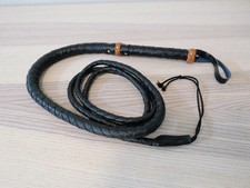 9  Leather Whip Heavy Duty Authentic Crackle LOUD Cosplay Renaissance Fair