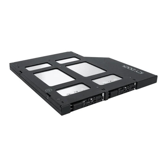 ICY DOCK 2 Bay MB852M2PO-B M.2 NVMe SSD PCIe 4.0 Enclosure, Fits 9.5mm Ultra Sli