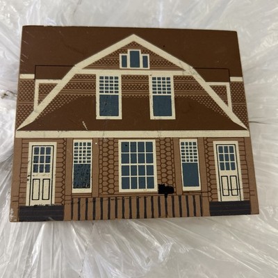 The Cats Meow wooden village Limberlost Cabin Geneva Indiana shelf sitter decor