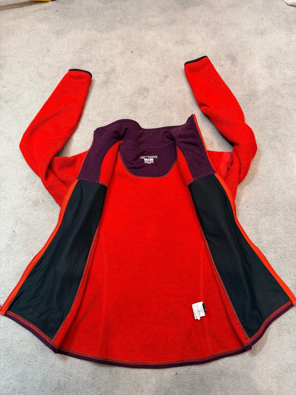 ARC'TERYX COVERT CARDIGAN WOMEN'S FLEECE JACKET RED HIKING TREKKING SIZE S thumbnail 5