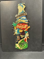 2001 San Diego Padres Coca Cola Coke Bottle Puzzle Pin Complete Set + Display!!!