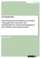 Lea Strycharczyk | Entwicklung Eines Instruments Zur Analyse Videografierten...