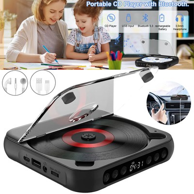 Portable CD Player Personal CD Players with Bluetooth for Home Rechargeable
