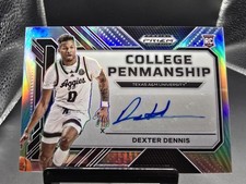 2023 Prizm Draft Picks College Penmanship Silver Dexter Dennis Rookie Auto RC