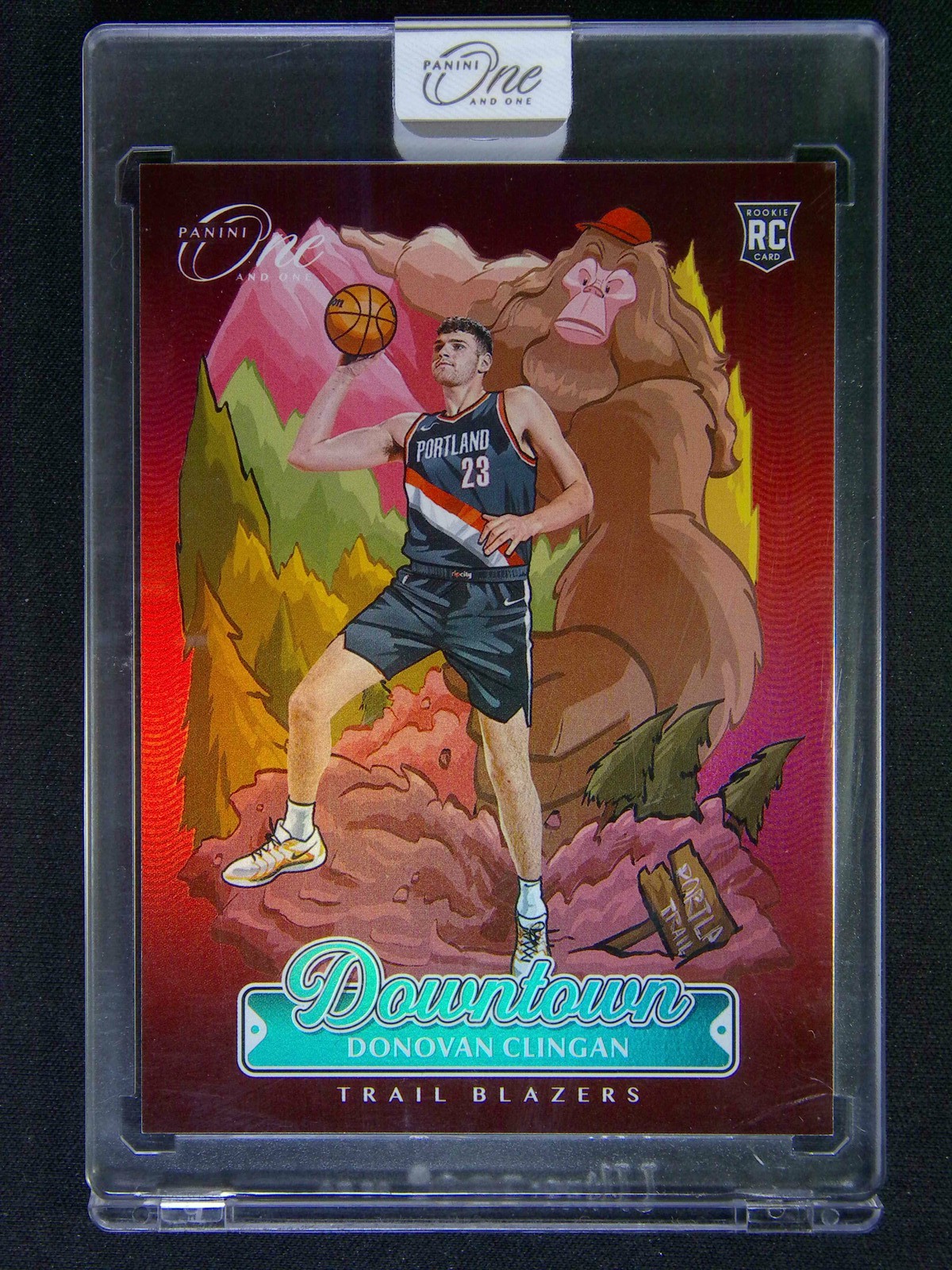 2024-25 Panini One And One Donovan Clingan #22 RC Rookie Downtown Case Hit SSP