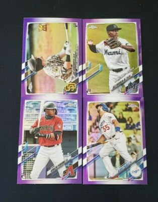 2021 Topps Chrome Update PURPLE REFRACTORS You Pick - 2 Card Minimum