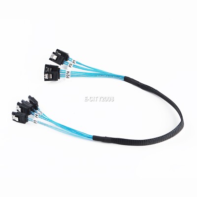  4 SATA To 4 SATA 6gbps HDD External Multilane Server SATA Extension 50CM Cable