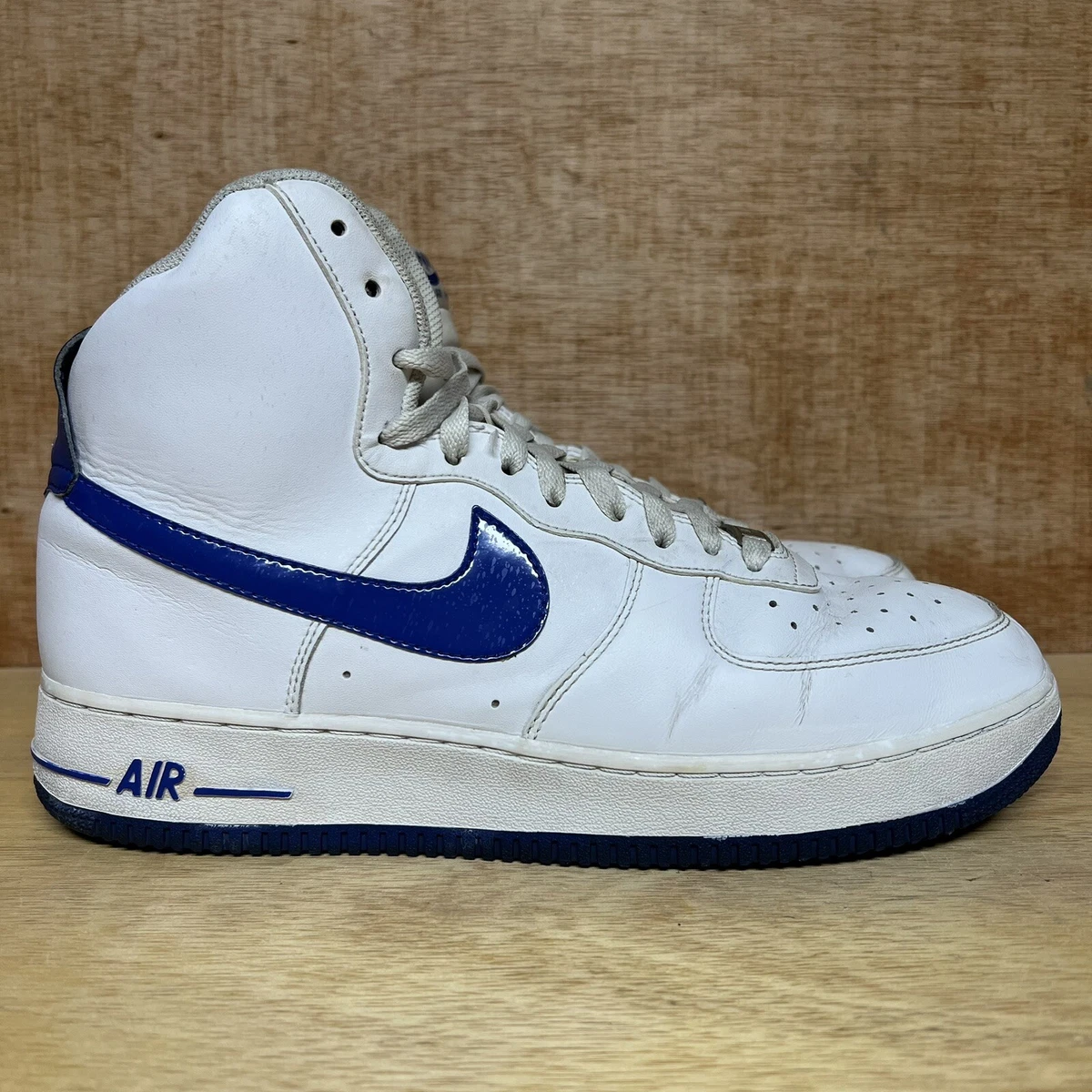 Nike Air Force 1 07 High White Hyper Blue Shoes Sneakers 315121 114 Men Size 11
