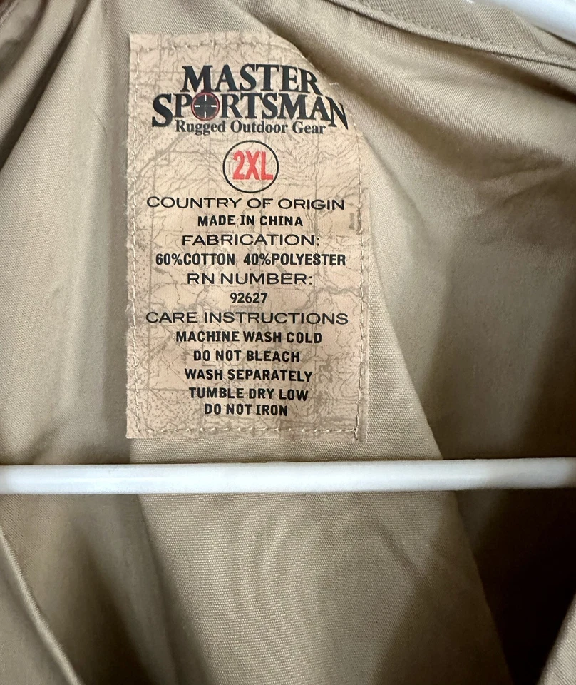 Chaleco de pesca Master Sportsman caqui al aire libre/talla 2XL Foto 2 de 3