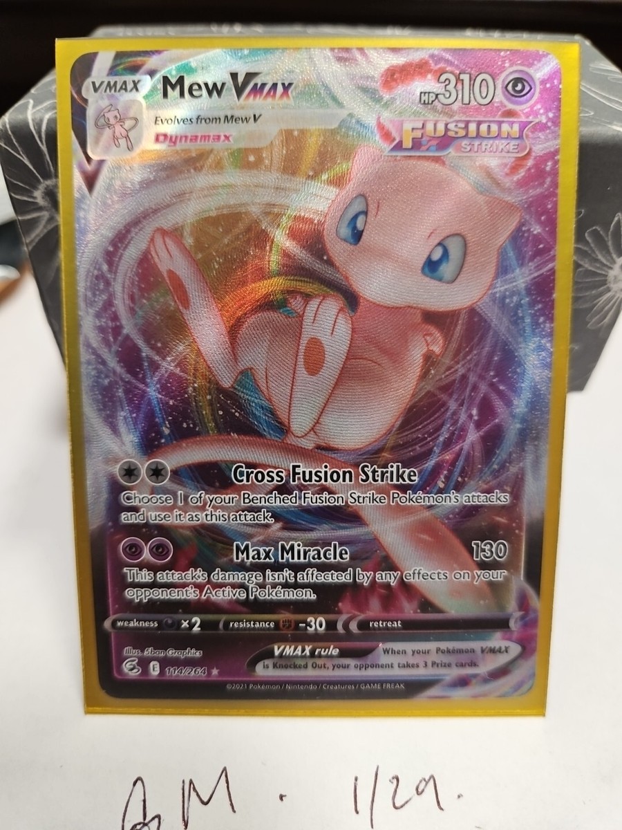 Pokémon TCG Mew VMAX Fusion Strike 114/264 Holo Ultra Rare