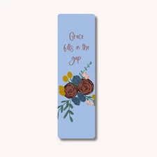 'Grace Fills In The Gap' Flower Bouquet Bookmark for Books, Gift for Bookworms