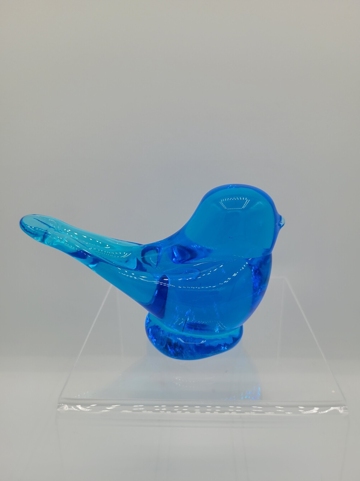 blue glass bird eBay