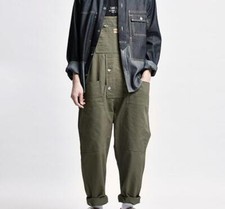 Retro Men Japanese Style Overalls Bib Overalls Pants Loose Suspenders Trousers