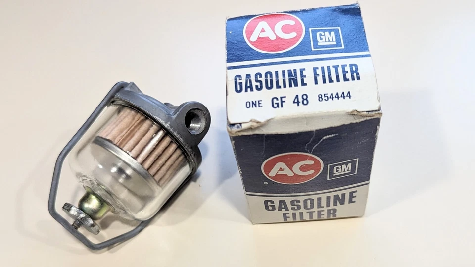 FILTRO DE COMBUSTIBLE ORIGINAL GM AC GF48 854444 1953-62 CHEVROLET CORVETTE, IMPALA Y MÁS Foto 2 de 4