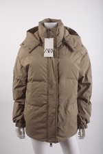 Zara Cappotto Donna Puffer Giacca Marrone Marrone Marrone Piccolo S Idrorepellente 0155/240 Nuovo con etichette