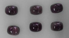 AFRICAN AMETHYST 6 x 4 MM CUSHION CUT CABOCHON 5 PIECE SET ALL NATURAL