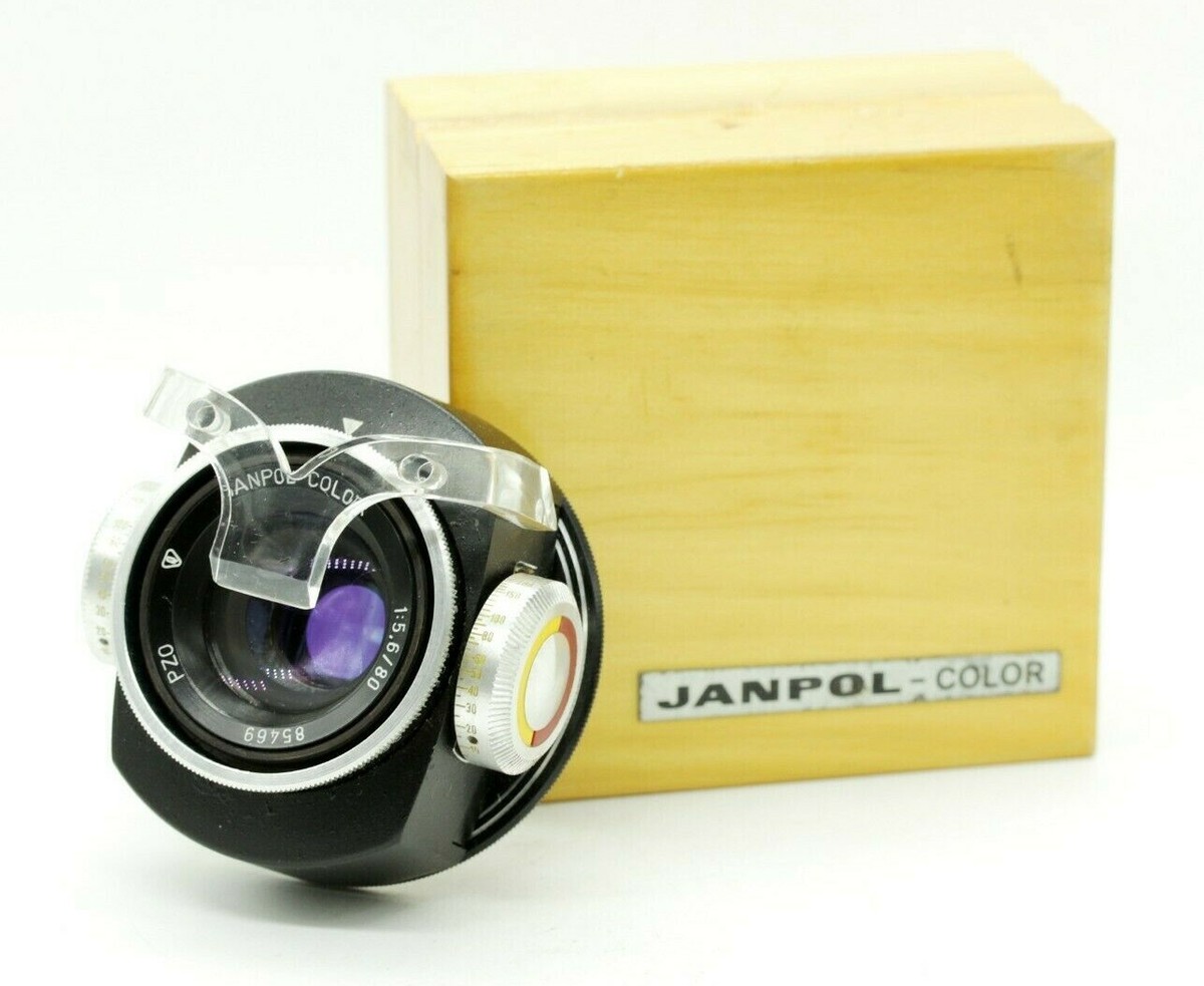 Janpol Color 5.6/80mm PZO Lens M42 4 filters Poland Enlarger w