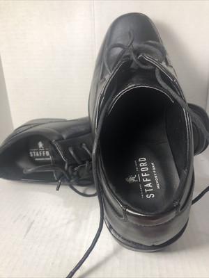 Stafford Men Black Square Toe Oxford Dress Shoe Memory Foam Tailored Culture Sz9 Stafford M Black Dress Shoes for Men for sale | eBay main image 4