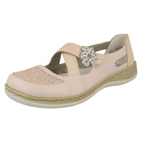 Ladies Rieker Cross Strap Casual Shoes 464h0 Ladies Rieker Cross Strap Casual Shoes 464h0