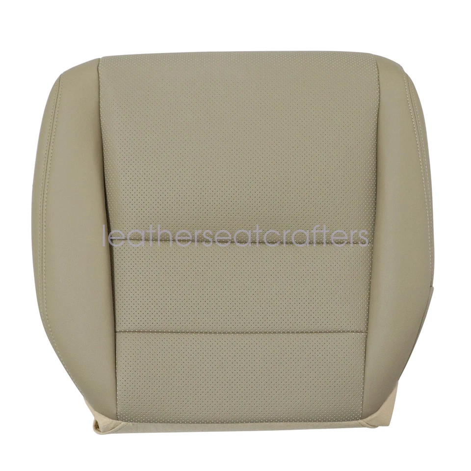 Cubierta de asiento delantera inferior de cuero perforado bronceado para Acura TL 2005 2006 2007 2008 Foto 4 de 4
