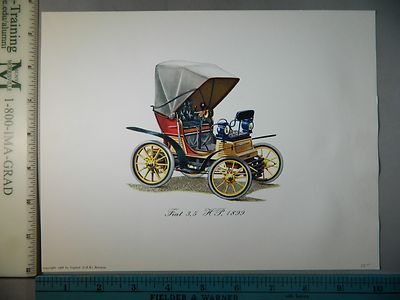 希少 洋書 Alle FIAT Automobile 1899-1986 Rare Original VTG Fiat 3 5 HP 1899 Antique Automobile Car Color