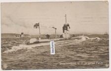 AK Unterseeboot U.7 in voller Fahrt, Feldpost 1.WK (1723a)