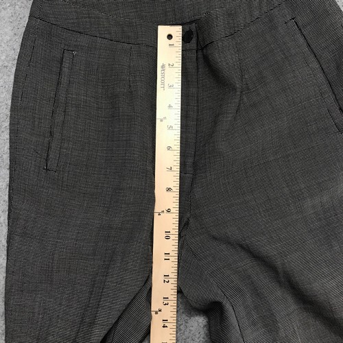 Liz Claiborne Pants Womens Size 8 Gray Plaid High Waist Straight Leg Woolmark - Picture 11 of 12
