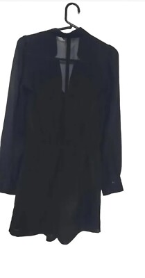 Bcbg Generation Women's Black Short V Neck Long Romper Size Small