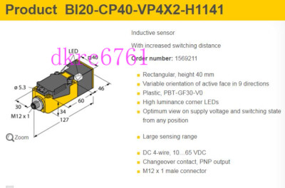 ONE NEW TURCK Bi20-CP40-VP4X2 Combi-prox Proximity Sensor