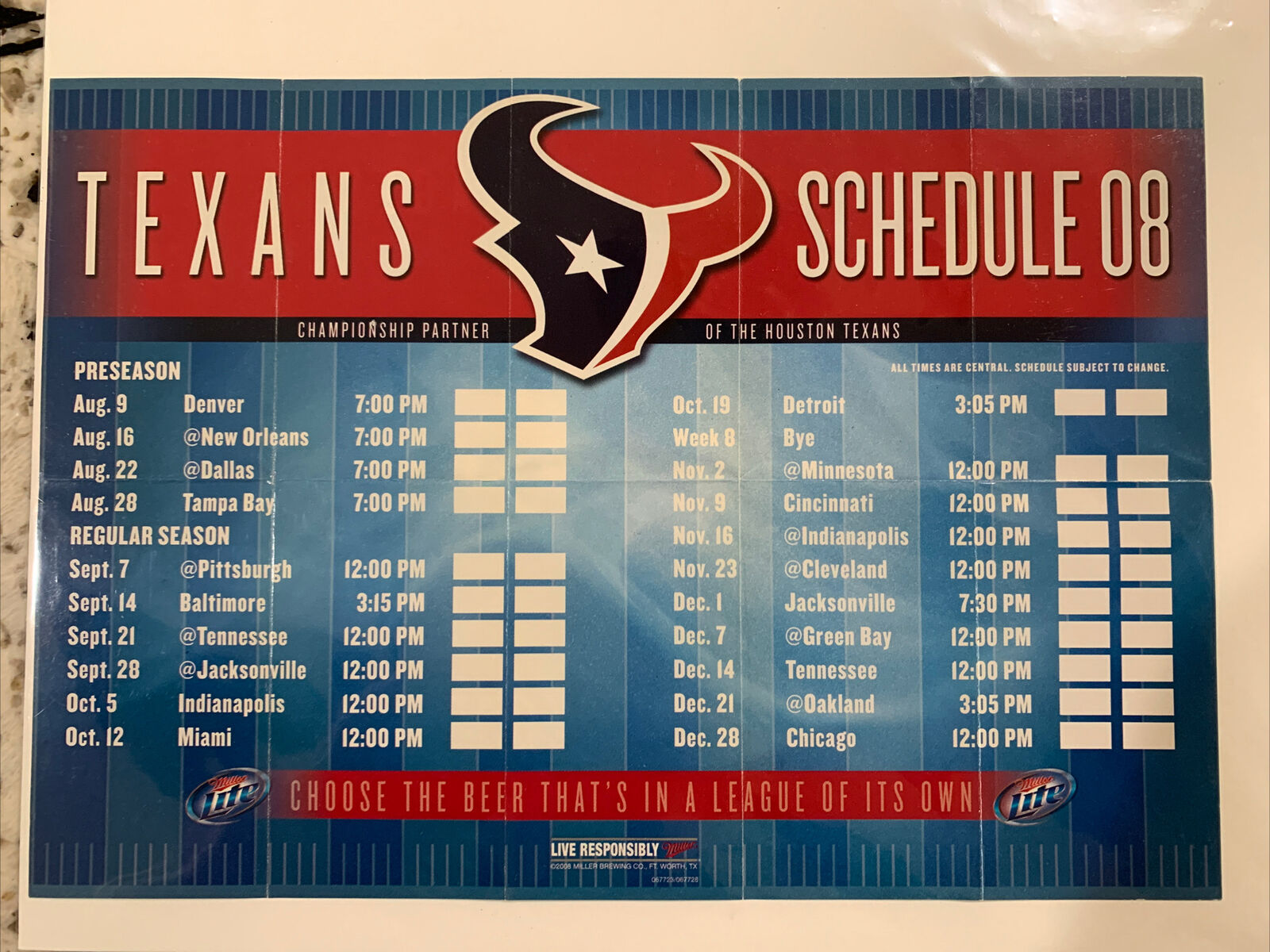 texans full schedule