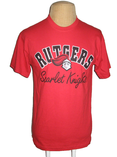 RUTGERS SCARLET KNIGHTS T SHIRT ADULT MENS MEDIUM RED