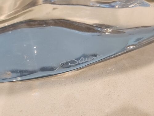 Huge 10" Daum France Crystal Art Glass Snail Signed - Picture 3 of 9