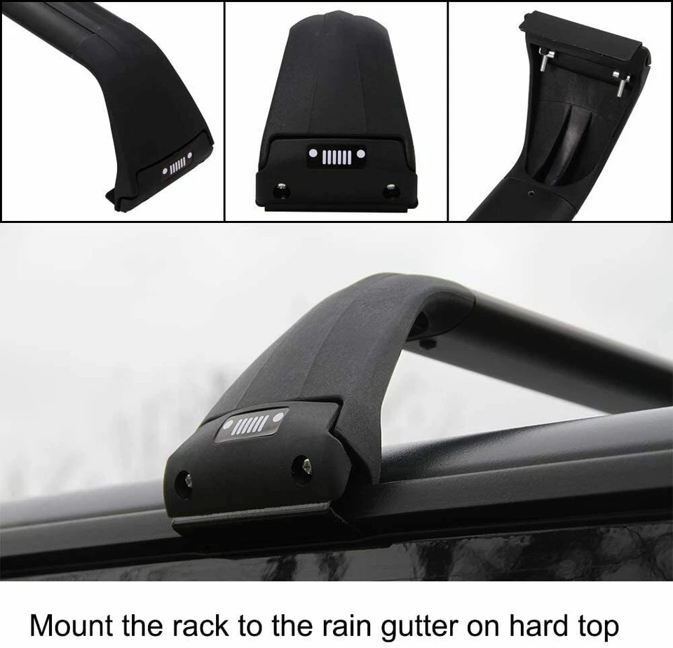 Barra transversal de riel de techo de aluminio apta para Jeep Wrangler JL JK 2007-2024 Foto 4 de 4