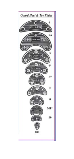 Guard Plastic Heel Plates Taps Savers Pair( 10pic) Size 4/5/
