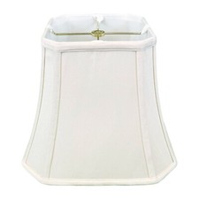 Royal Designs Square Cut Corner Bell Lamp Shade, White, 5" x 10" x 8.75, BS-7...