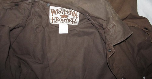 Western Frontier Vintage Cotton Canvas Western Duster Jacket Coat Size Medium - Picture 4 of 5
