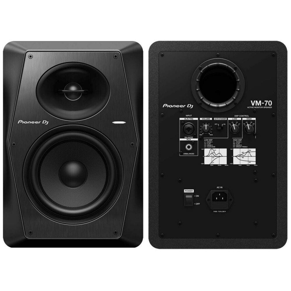 PIONEER DJ VM-70 200w 6.5” Active Studio Monitor Speaker Pair | eBay