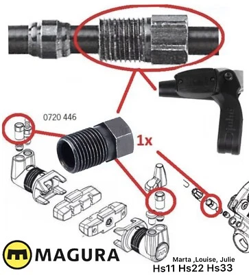 Magura M8x0,75 Felgenbremse Bremsleitung Überwurfschraube Hs11 Hs33 0720446